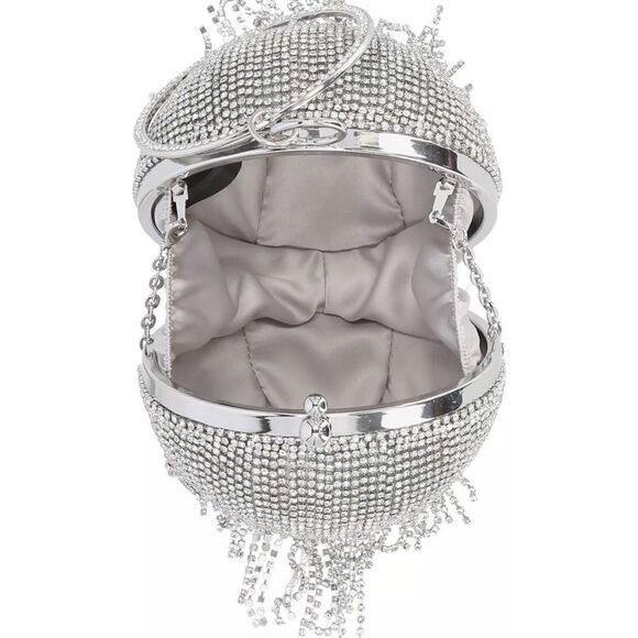 Dazzling Crystal Fringe Ball Bangle Clutch Purse • NWOT - Picture 8 of 13